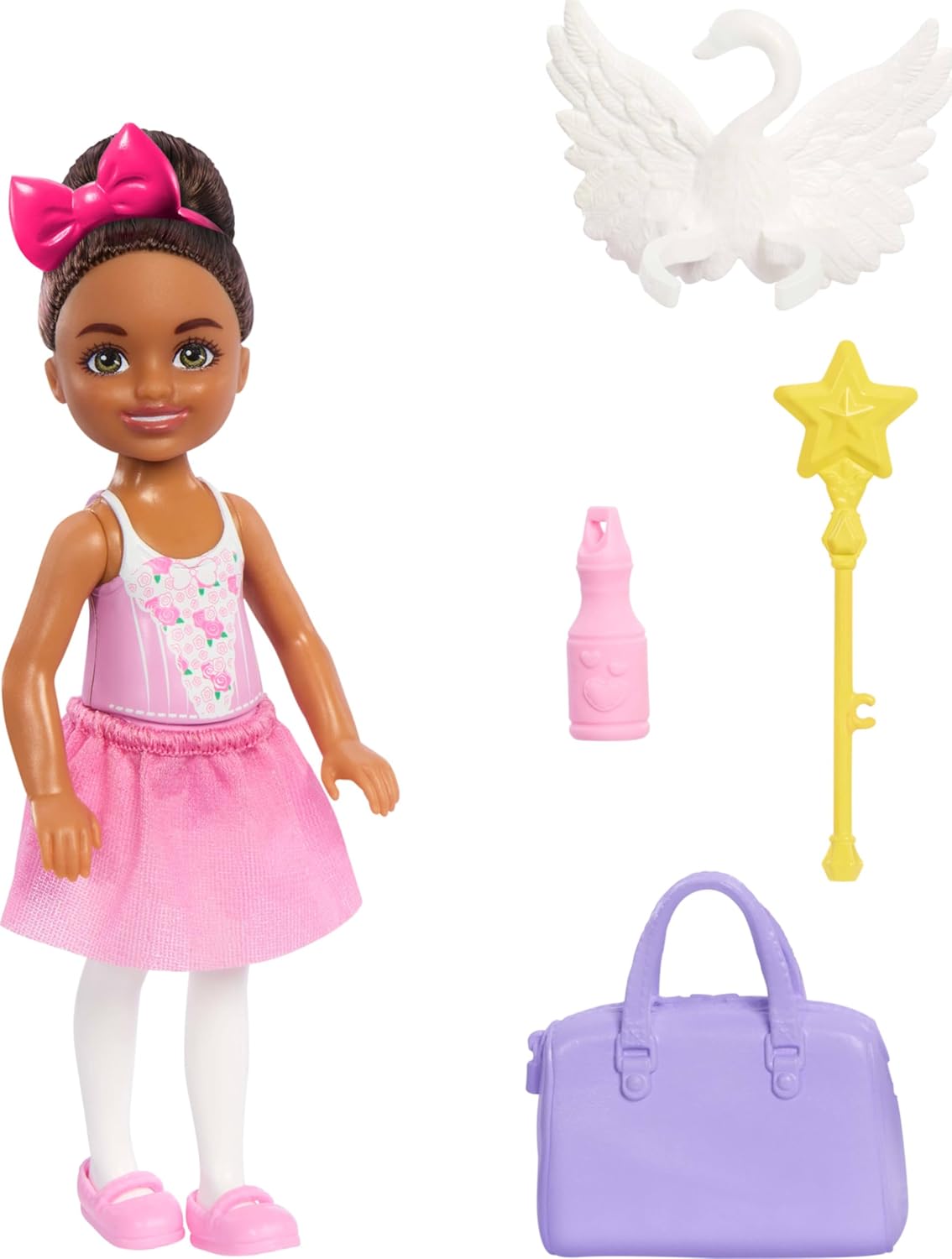 Barbie Chelsea Ballerine avec tutu rose amovible et chaussons de ballet