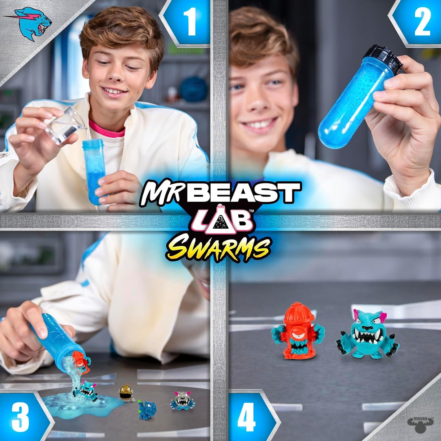 MrBeast Lab Swarms Mega Lab 12er-Pack – Chaos Chomper Edition Mischen, schütteln und enthüllen Sie den Wahnsinn!