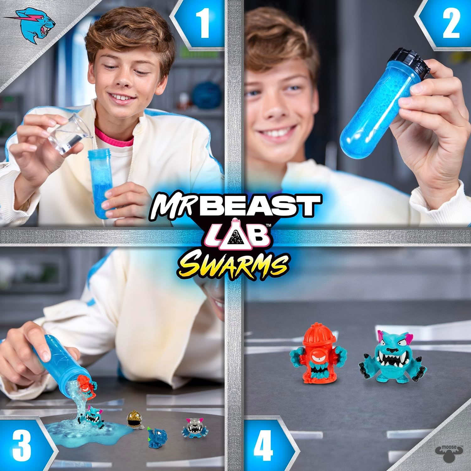 MrBeast Lab Swarms Mega Lab 12er-Pack – Chaos Chomper Edition Mischen, schütteln und enthüllen Sie den Wahnsinn!