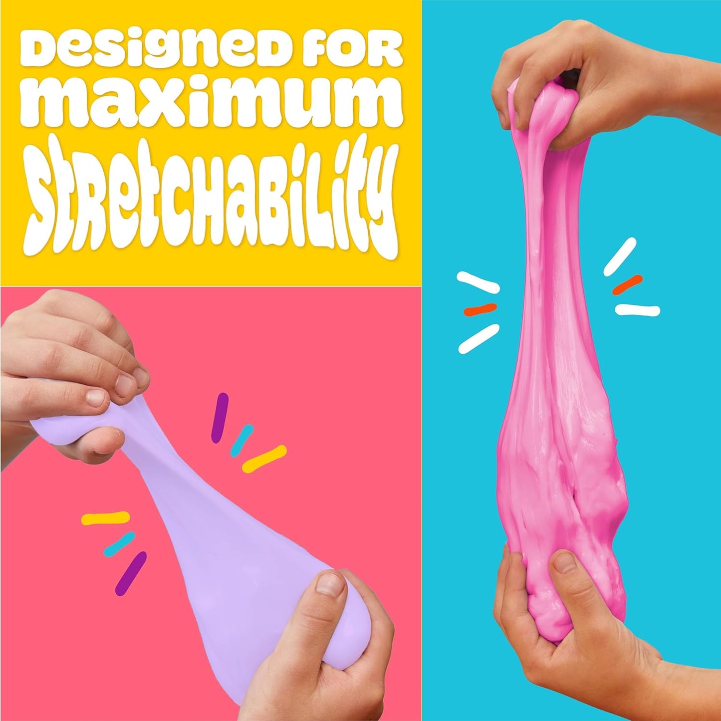 Play-Doh Super Stretch 12er-Pack Variety Kit mit 12 Farben sensorischem Compound-Set für Kinder im Alter von 8–12 Jahren