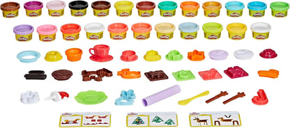 Play-Doh Feiertags-Adventskalender, 24-Tage-Countdown mit Überraschungsgeschenken ab 3 Jahren