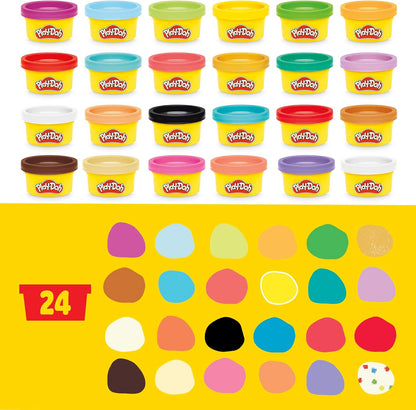 Play-Doh Feiertags-Adventskalender, 24-Tage-Countdown mit Überraschungsgeschenken ab 3 Jahren