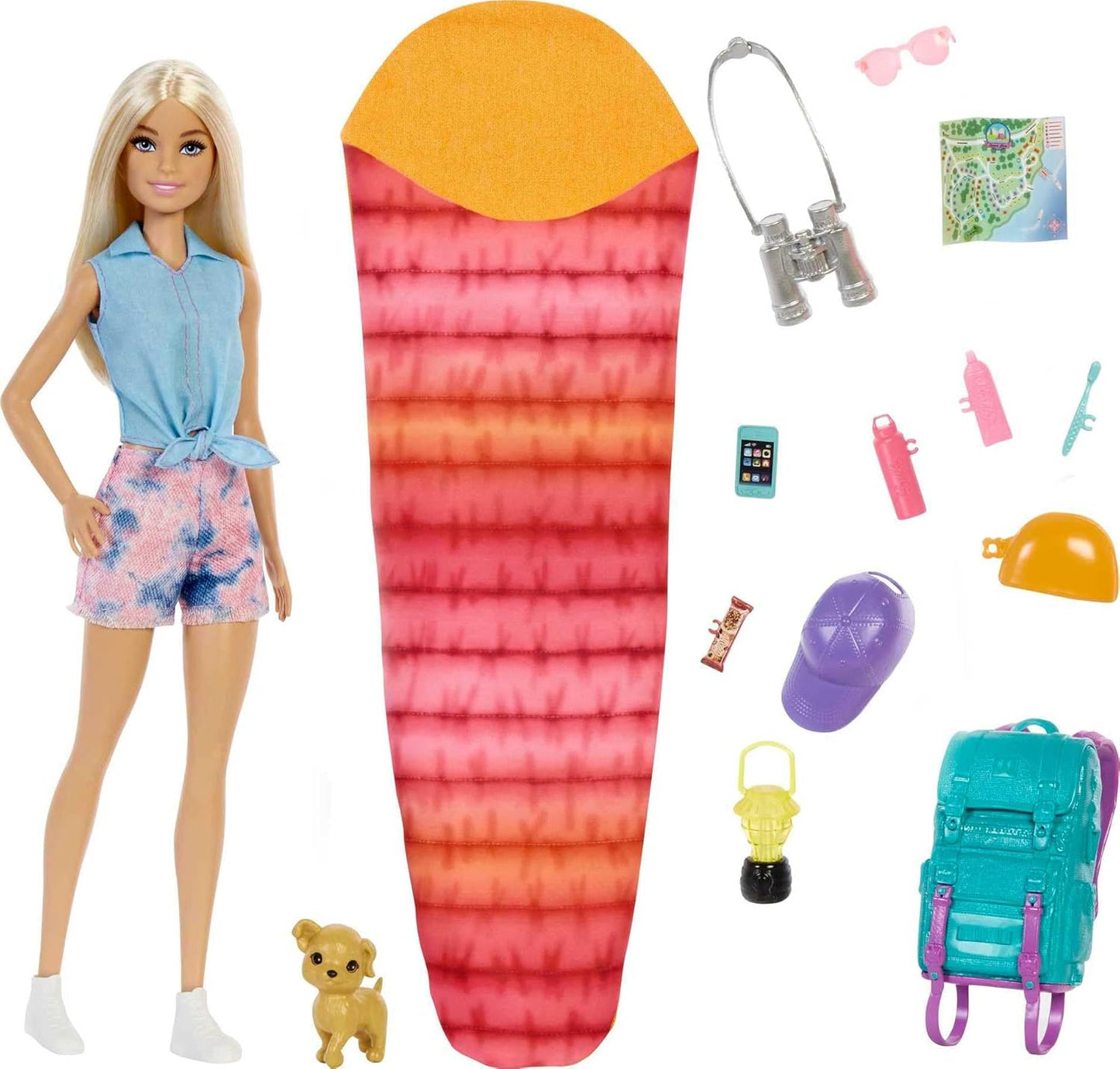 Ensemble poupée Barbie Camping et accessoires