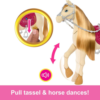 Interaktives Barbie-Pferd mit Geräuschen und Musik, inspiriert von Barbie Mysteries The Great Horse Chase, ab 3 Jahren