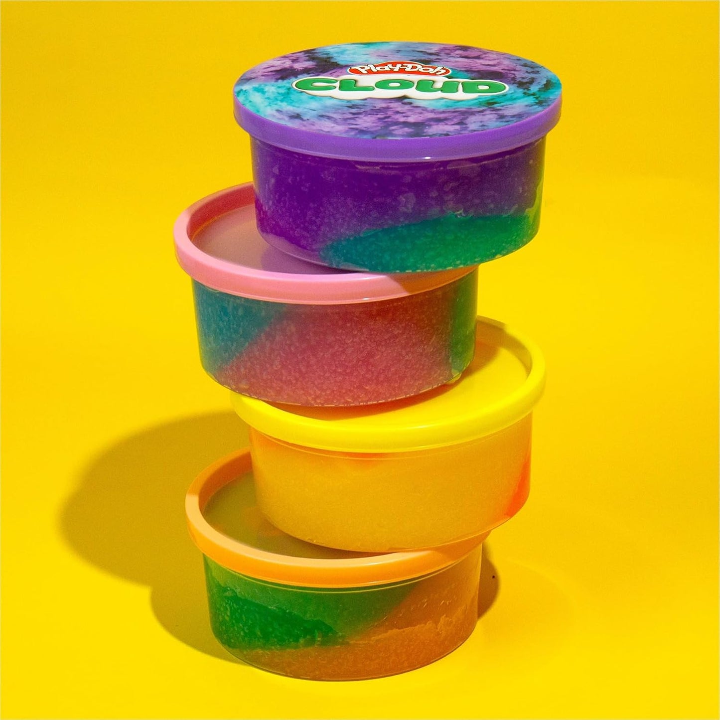 Play-Doh Cloud – Sarcelle et orange parfum noix de coco, boîte refermable de 170 g