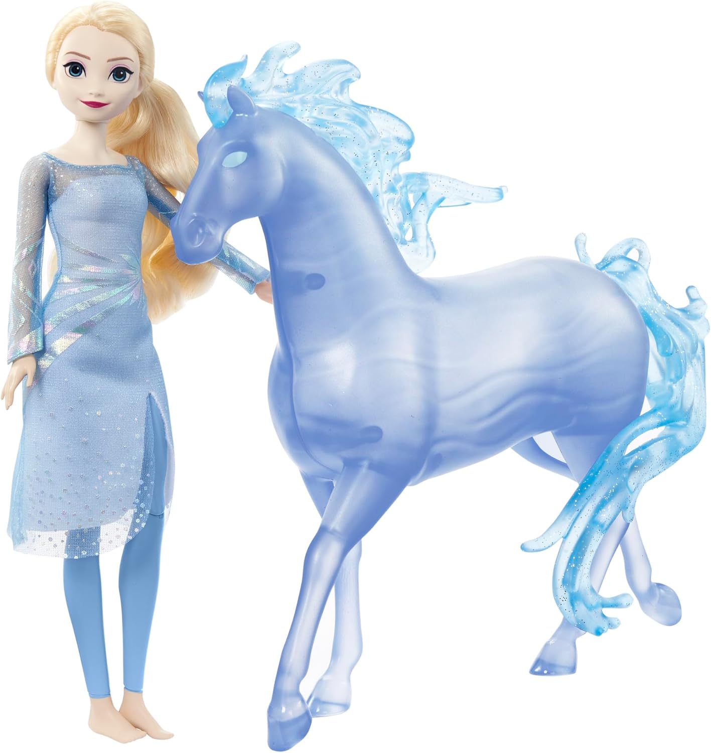Ensemble Elsa et Water Nokk de Disney La Reine des Neiges 2 inspiré de La Reine des Neiges 2 de Disney, à partir de 3 ans