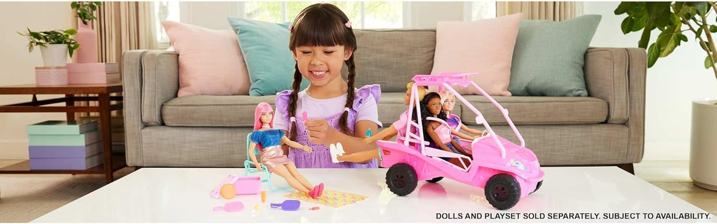 Barbie Mysteries Beach Detectives Coffret de jeu Buggy de plage et 10 accessoires et plus, à partir de 3 ans