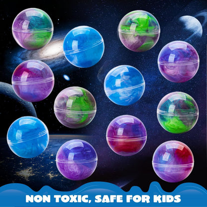 JOYIN Galaxy Slime Party Favors, paquet de 24 boules de slime extensibles, jouets sensoriels non collants, sans dégâts et sûrs pour enfants, fournitures de fête parfaites et récompenses en classe