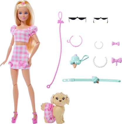 Set bambola Barbie TWINNING con cane