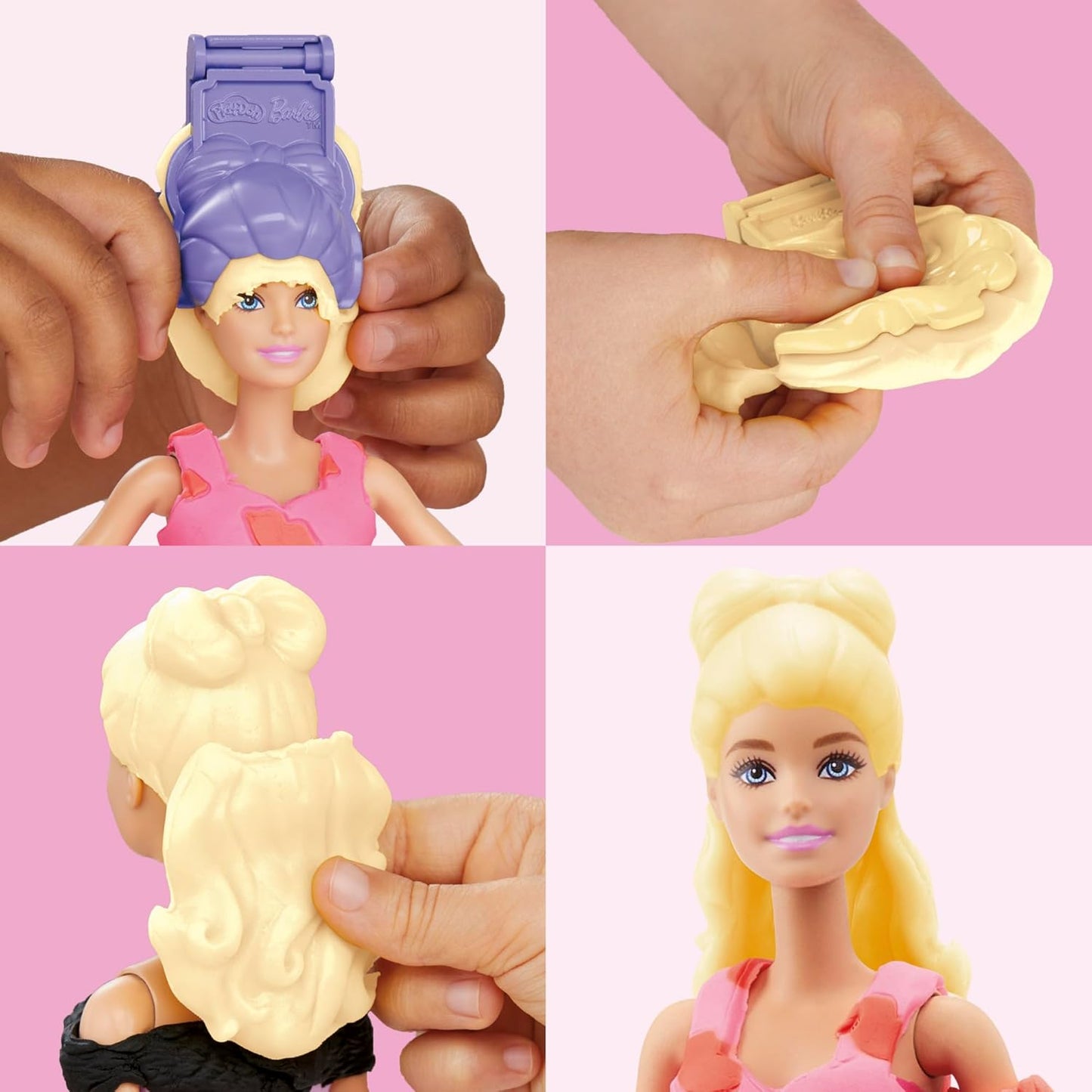 Play-Doh Barbie Designer-Modenschau-Set. Kreieren Sie Puppenkleidung mit 21 Modeaccessoires und 6 Play-Doh-Farben ab 5 Jahren