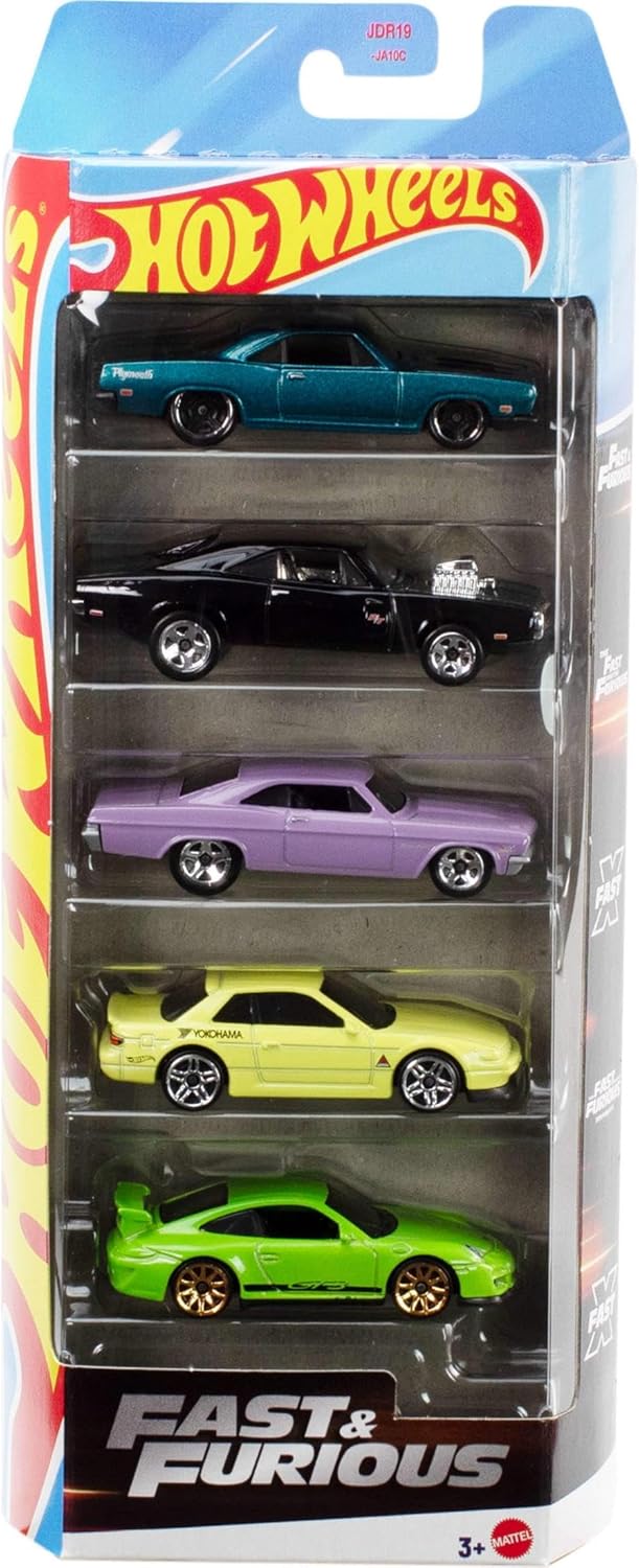 Hot Wheels Fast & Furious Druckgussfahrzeug-Set, 5 Stück