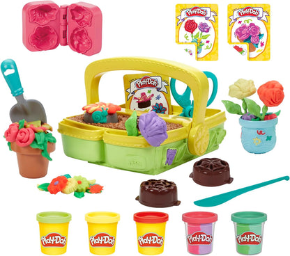 Play-Doh Blooming Flower Garden Spielset, von der Natur inspiriertes Kunst- und Bastelspielzeug für Kinder ab 3 Jahren