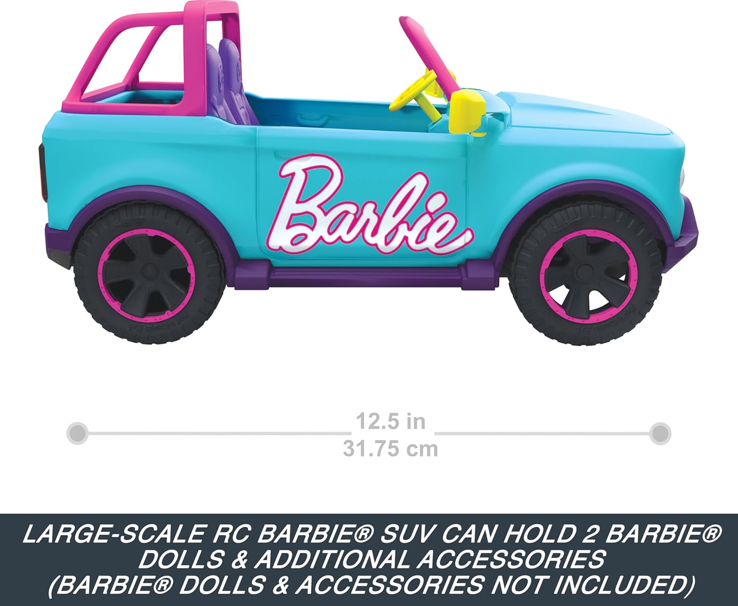 Hot Wheels Barbie RC SUV ferngesteuertes rosa Fahrzeug für Barbie-Puppen ab 3 Jahren