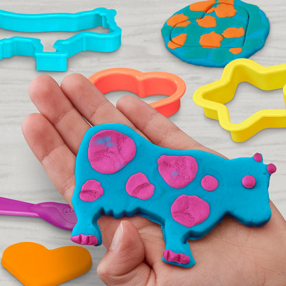 Play-Doh Fun Tub-Set mit 19 Zubehörteilen, 5 Farben und wiederverwendbarem Aufbewahrungsbehälter ab 3 Jahren