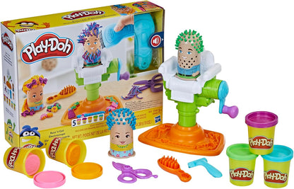 Play-Doh Buzz ’n Cut Fuzzy Pumper Barber Shop-Set, elektrischer Summer und 5 Farben, ab 3 Jahren