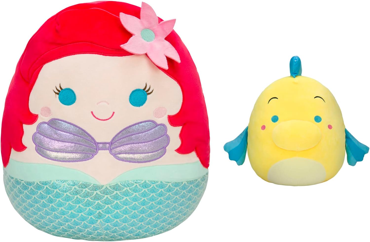 Squishmallows Disney Arielle und Flunder, 2er-Pack