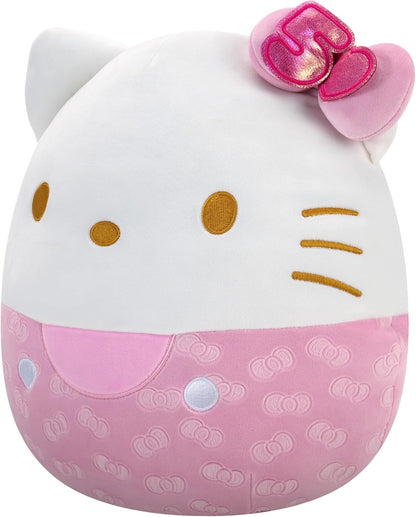 Squishmallows Hello Kitty and Friends 50. Jubiläum, rosa geprägtes Hello Kitty
