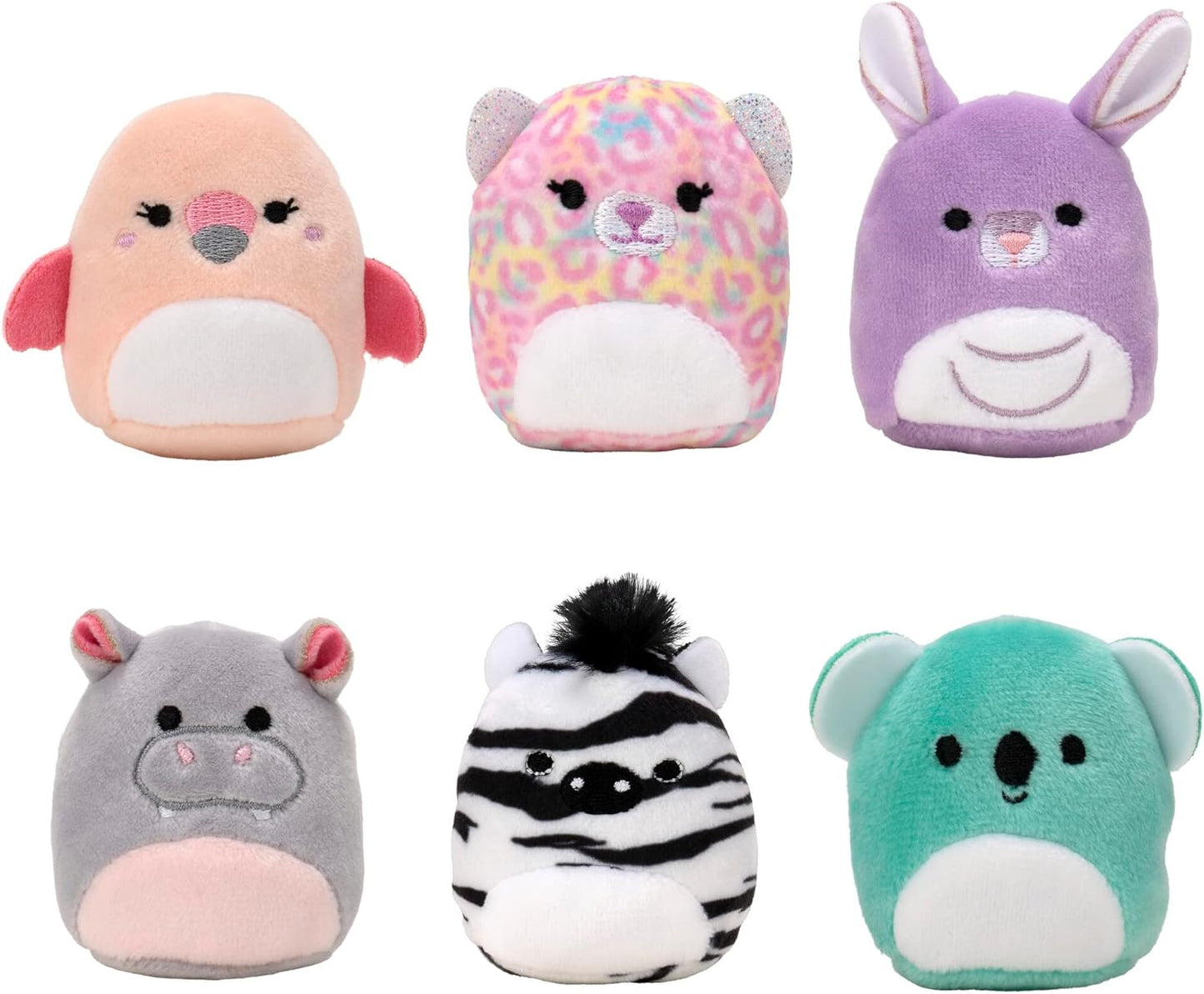 Squishmallows Micromallows Wildlife Squad-Charaktere – Enthält Michaela und Kiki sowie vier Mystery-Figuren – unwiderstehlich weicher, farbenfroher Plüsch