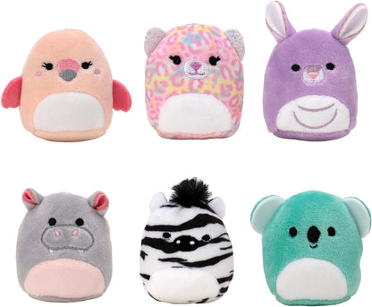 Squishmallows Micromallows Wildlife Squad-Charaktere – Enthält Michaela und Kiki sowie vier Mystery-Figuren – unwiderstehlich weicher, farbenfroher Plüsch