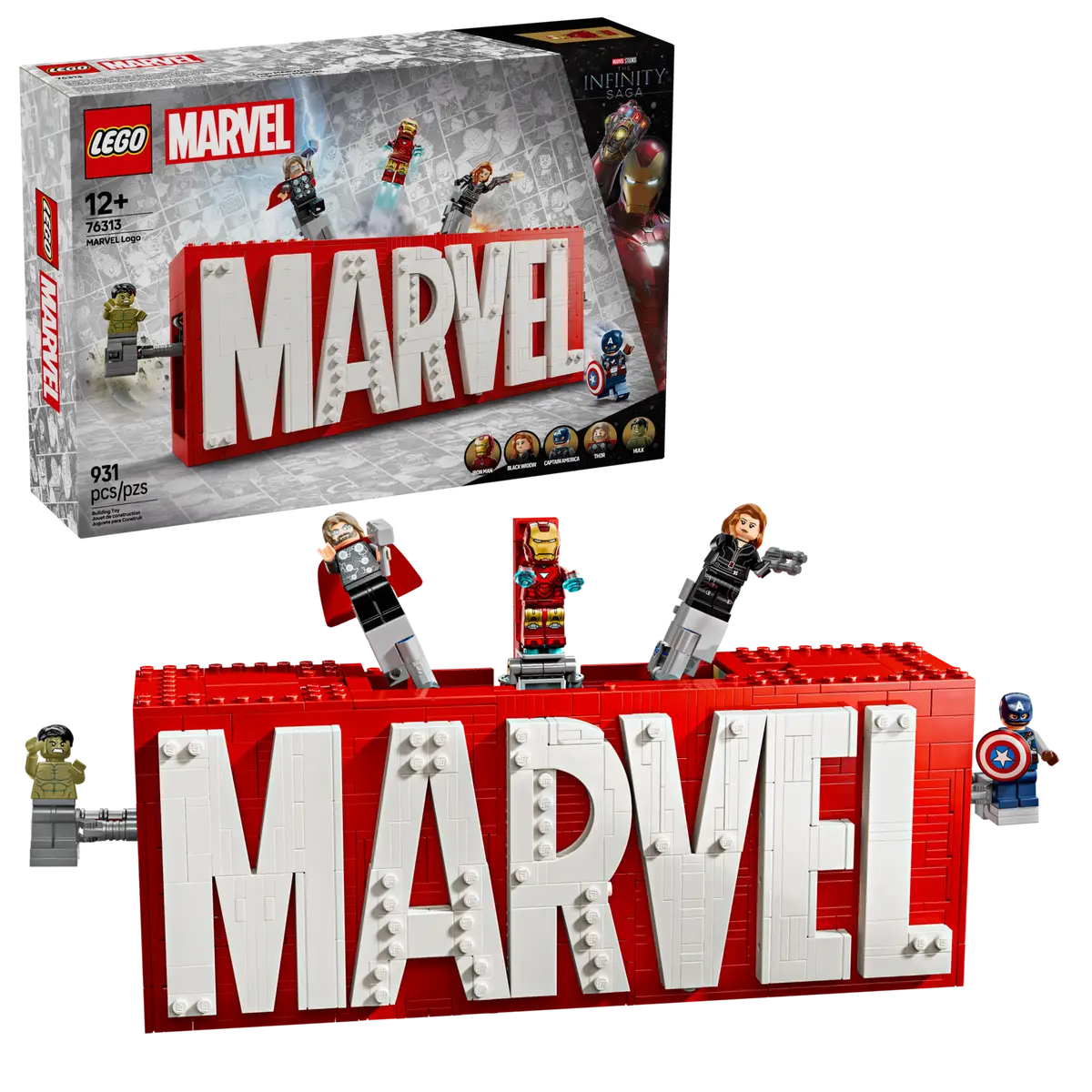 MARVEL Logo & Minifiguren (76313)