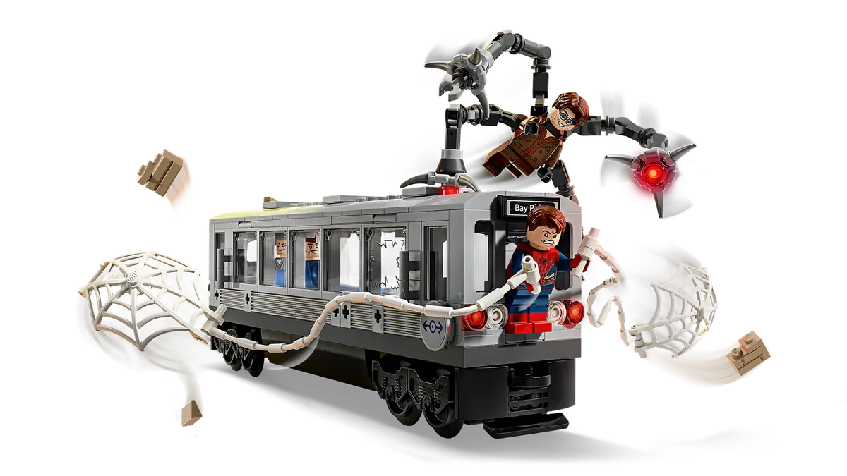Scène de métro Spider-Man contre Doc Ock (76321)