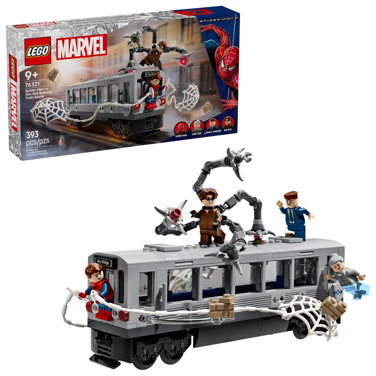 Scène de métro Spider-Man contre Doc Ock (76321)