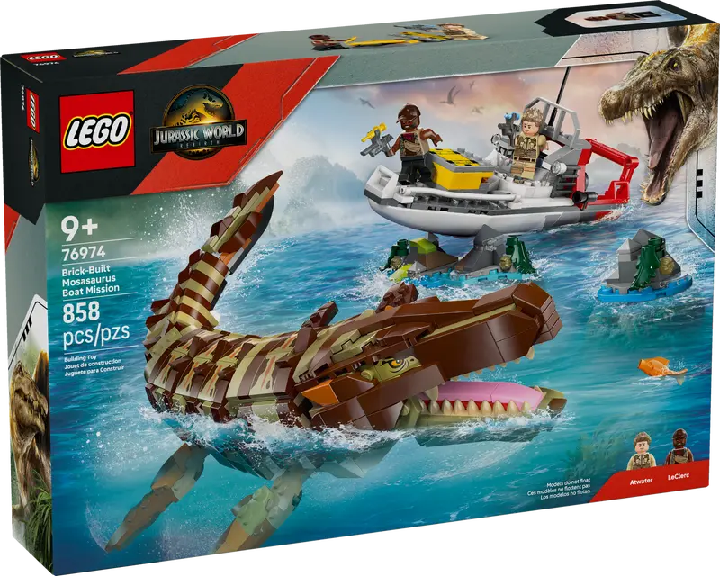 Mission en bateau Mosasaurus en brique (76974)