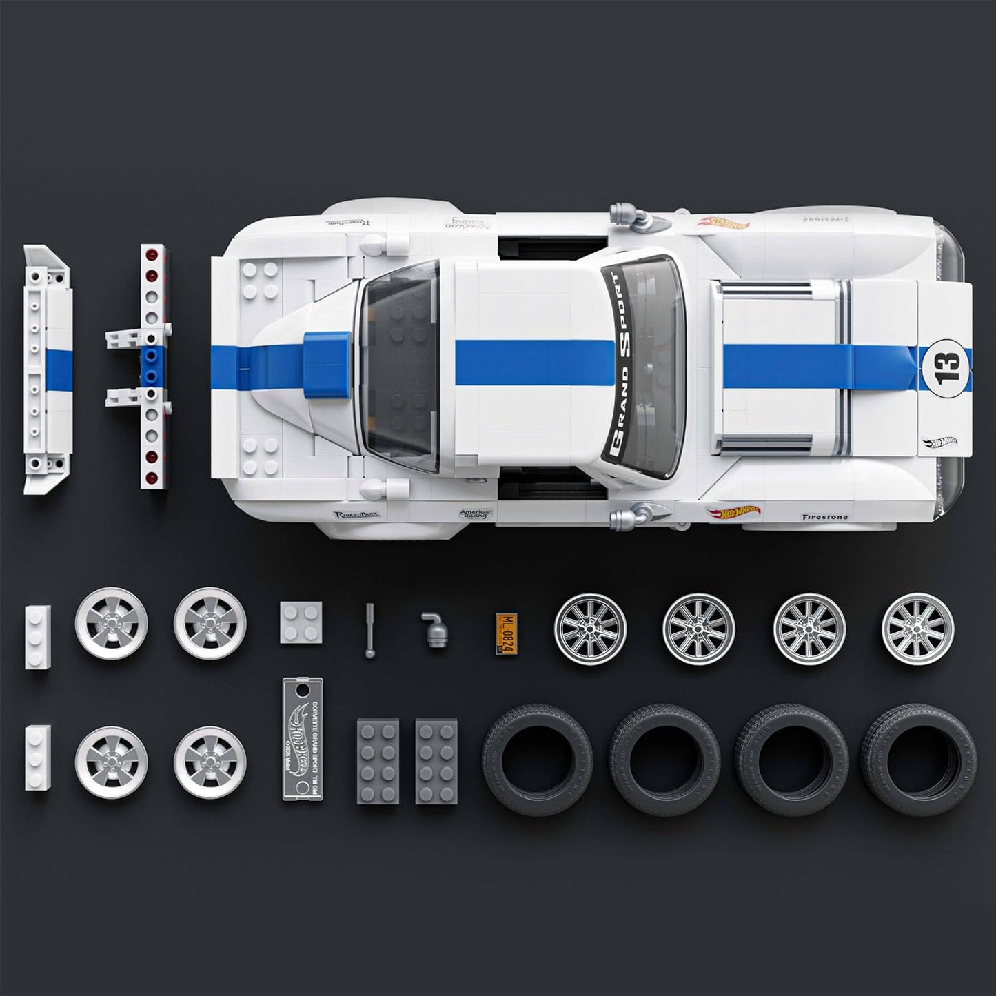 Mattel Brick Shop Hot Wheels Elite Series Corvette Grand Sport Ensemble de construction (918 pièces)