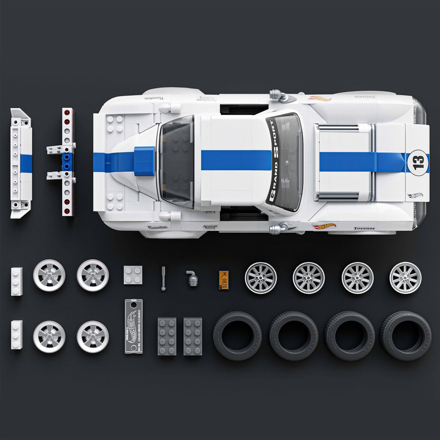 Mattel Brick Shop Hot Wheels Elite Series Corvette Grand Sport Ensemble de construction (918 pièces)