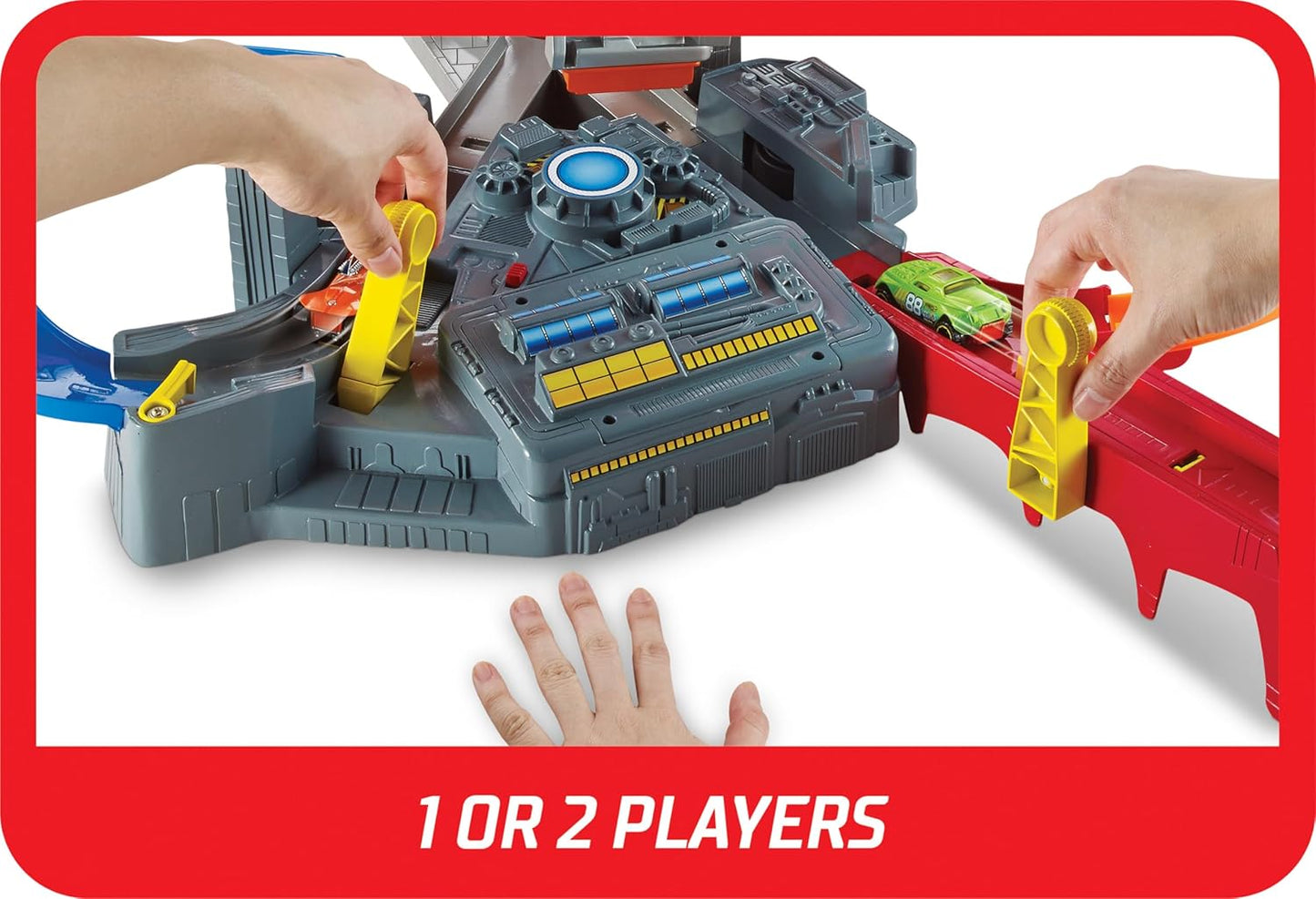 Hot Wheels Spin Storm Schienenset mit motorisiertem Booster und Auto