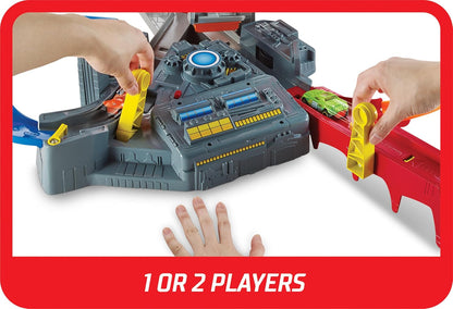 Hot Wheels Spin Storm Schienenset mit motorisiertem Booster und Auto