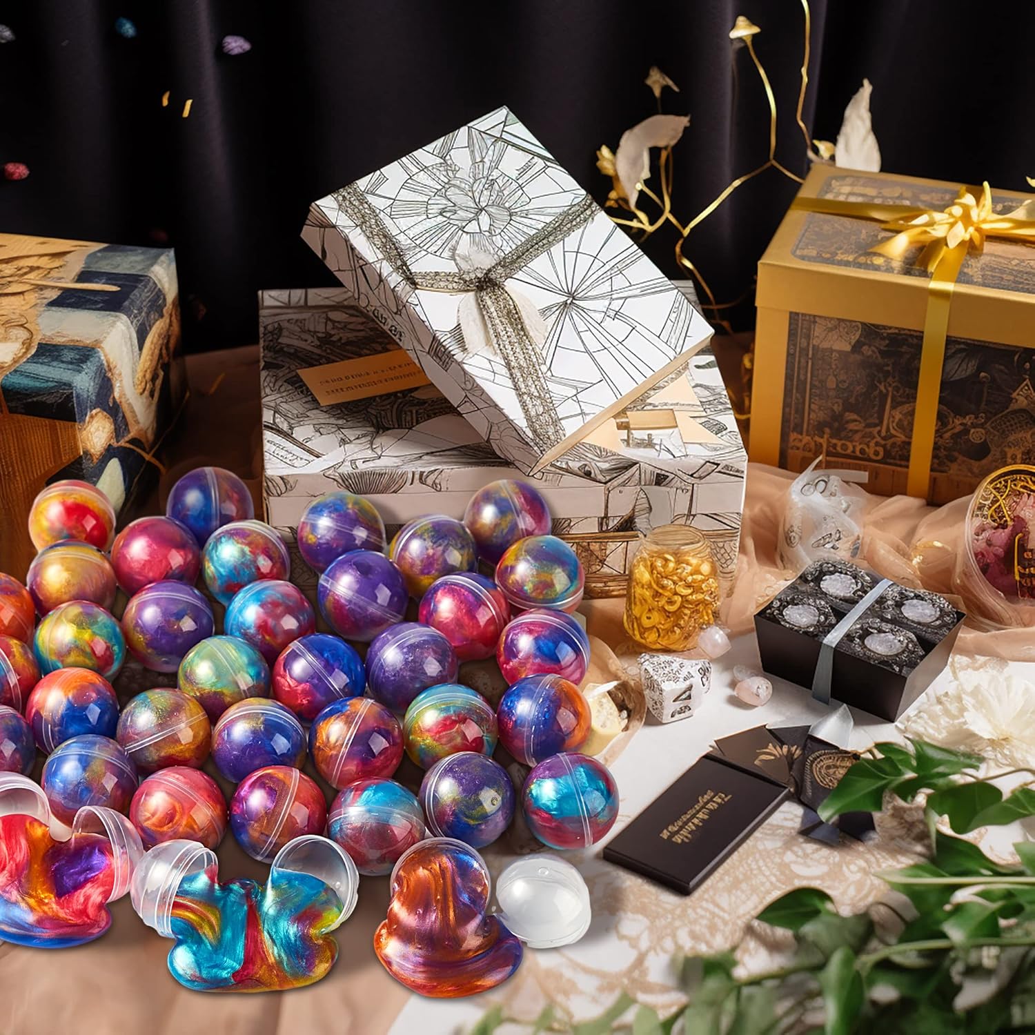 Galaxy Slime Kit Confezione da 36 mini slime Bomboniere elastiche, non appiccicose e riutilizzabili per bambini dai 5 ai 12 anni Set regalo per San Valentino, Pasqua o in classe