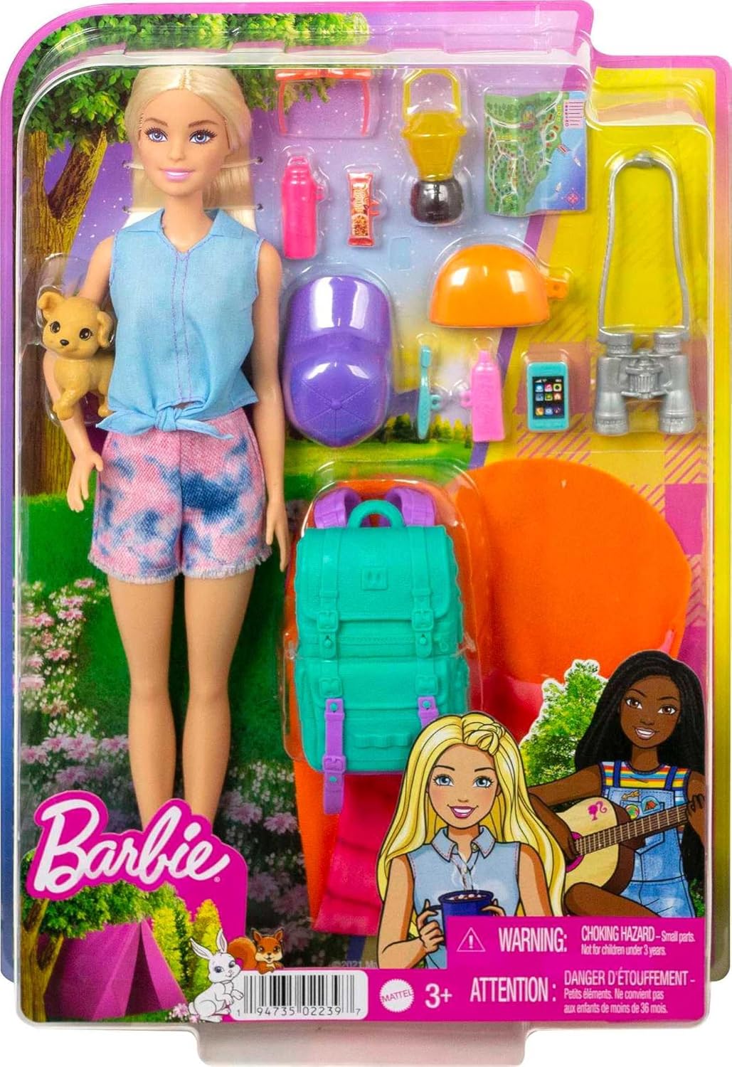 Ensemble poupée Barbie Camping et accessoires