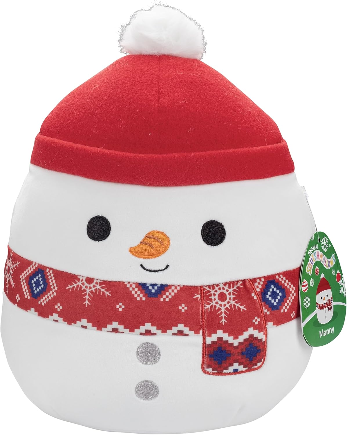 Squishmallows Weihnachten Manny der Schneemann