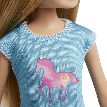 Barbie Stacie Sisters on Horse Spielset 2 Puppen mit Pferd und Sattel ab 3 Jahren