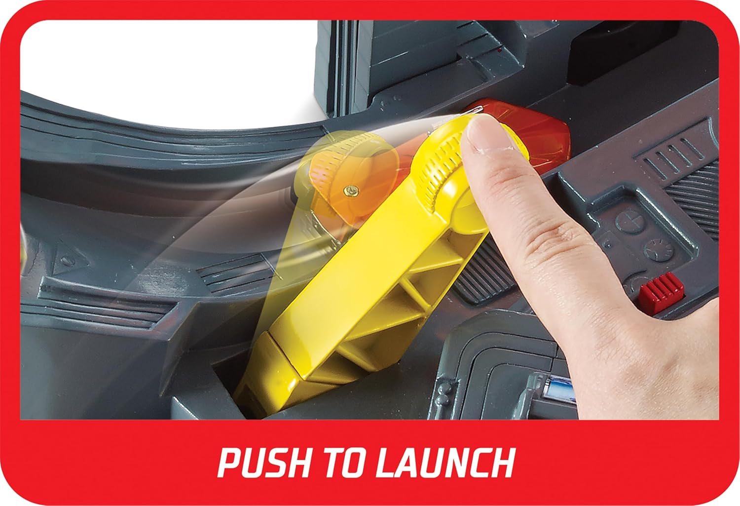 Hot Wheels Spin Storm Schienenset mit motorisiertem Booster und Auto