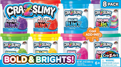 Cra-Z-Slimy Bold & Brite 8 Stück – Lebendige vorgefertigte Schleimkollektion