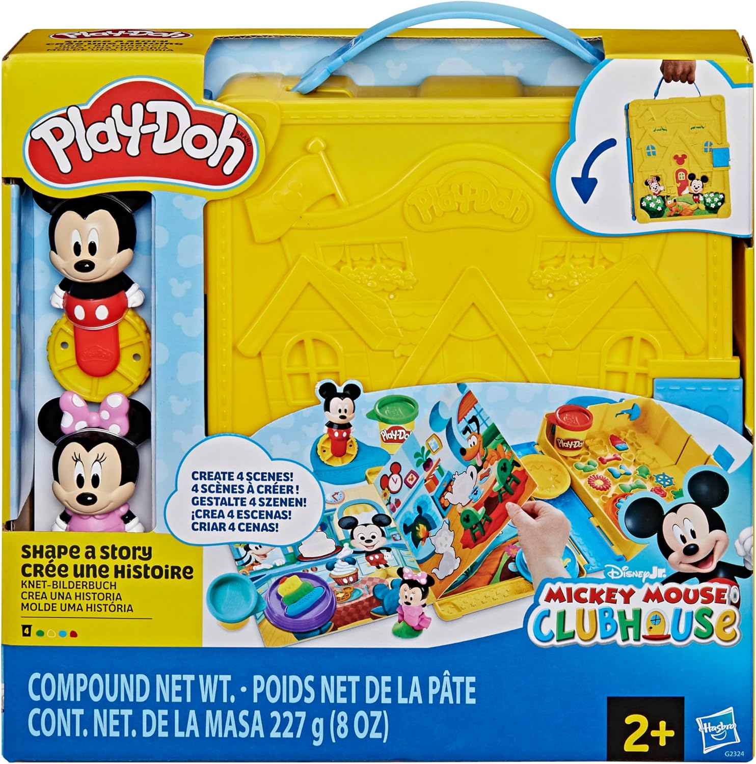 Play-Doh Disney Junior Mickey Mouse Clubhouse „Shape a Story“-Spielset mit Märchenbuch-Thema, Kunst- und Bastelset für Kinder ab 2 Jahren