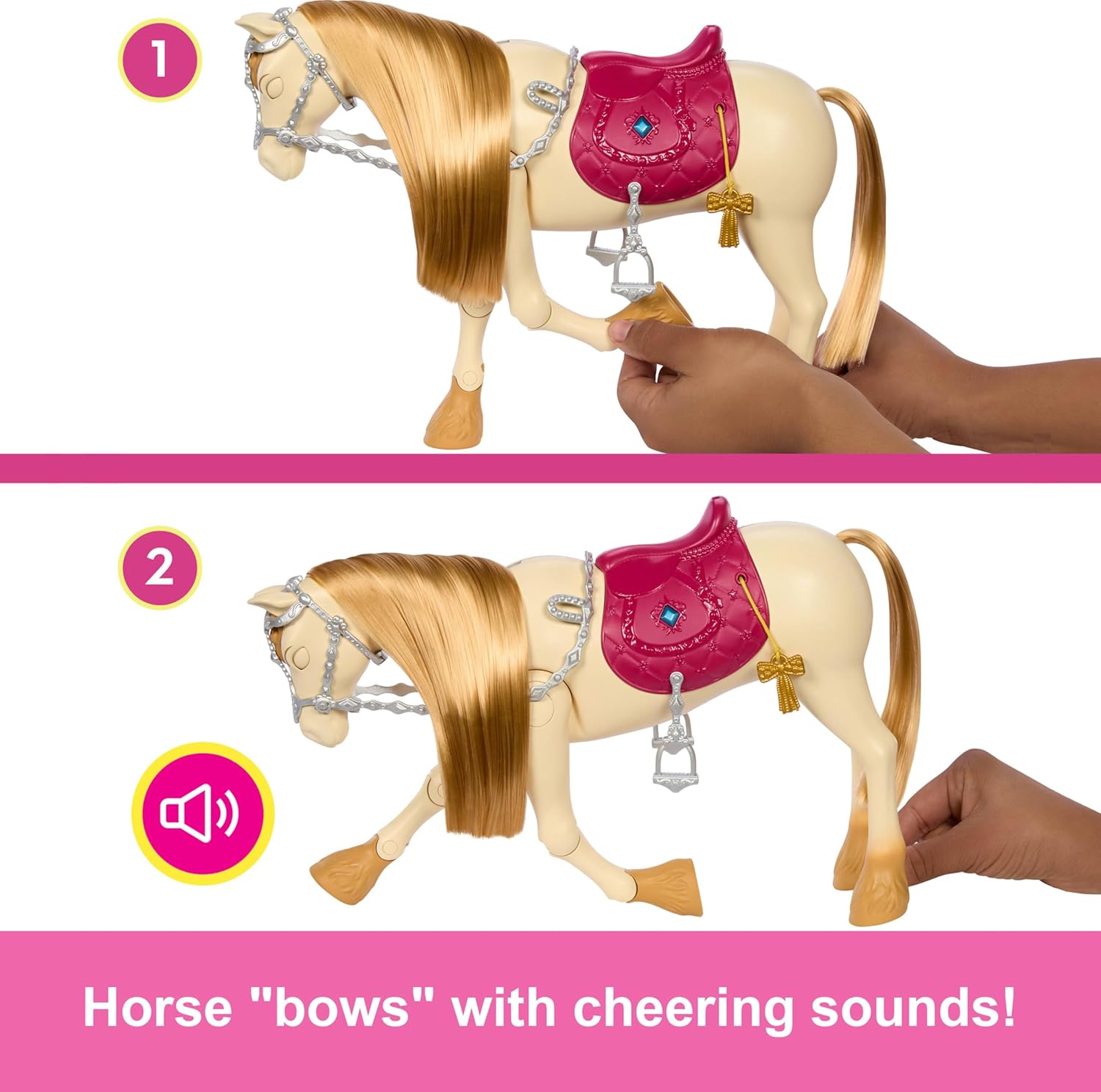 Interaktives Barbie-Pferd mit Geräuschen und Musik, inspiriert von Barbie Mysteries The Great Horse Chase, ab 3 Jahren