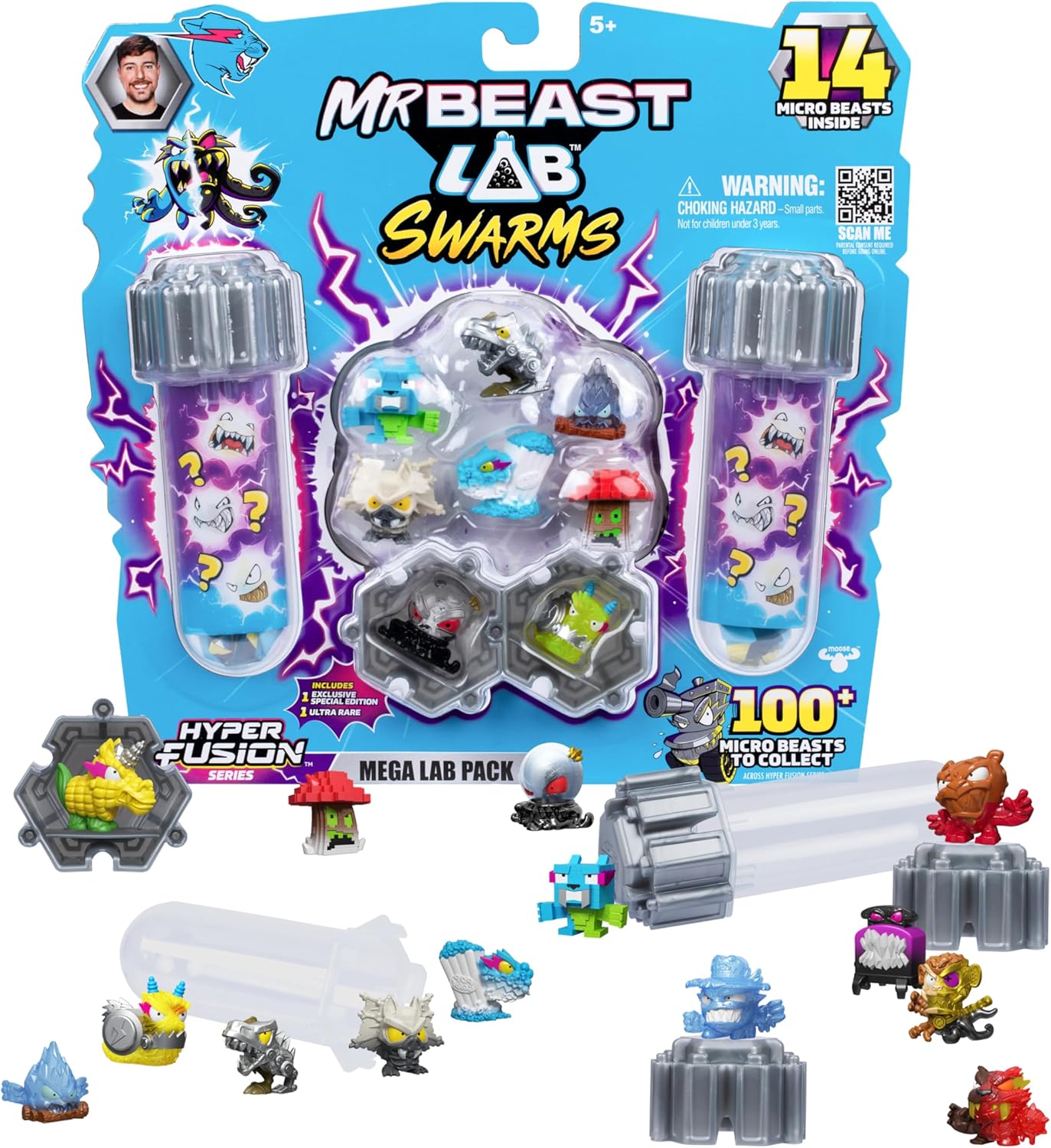 MrBeast Lab Swarms Serie 3 – Hyper Fusion Series 14er-Pack Septic Snow Globe Edition Mischen, verschmelzen und entfesseln Sie das ultimative Chaos!