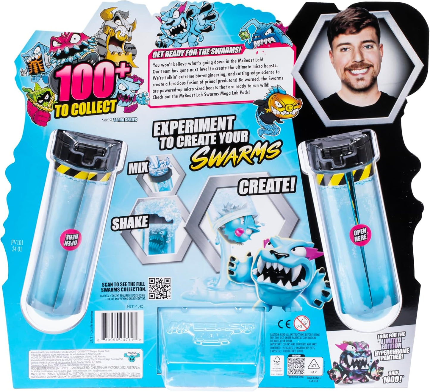 MrBeast Lab Swarms Mega Lab 12er-Pack – Hard Boiled Edition Mischen, schütteln und starten Sie das Experiment!