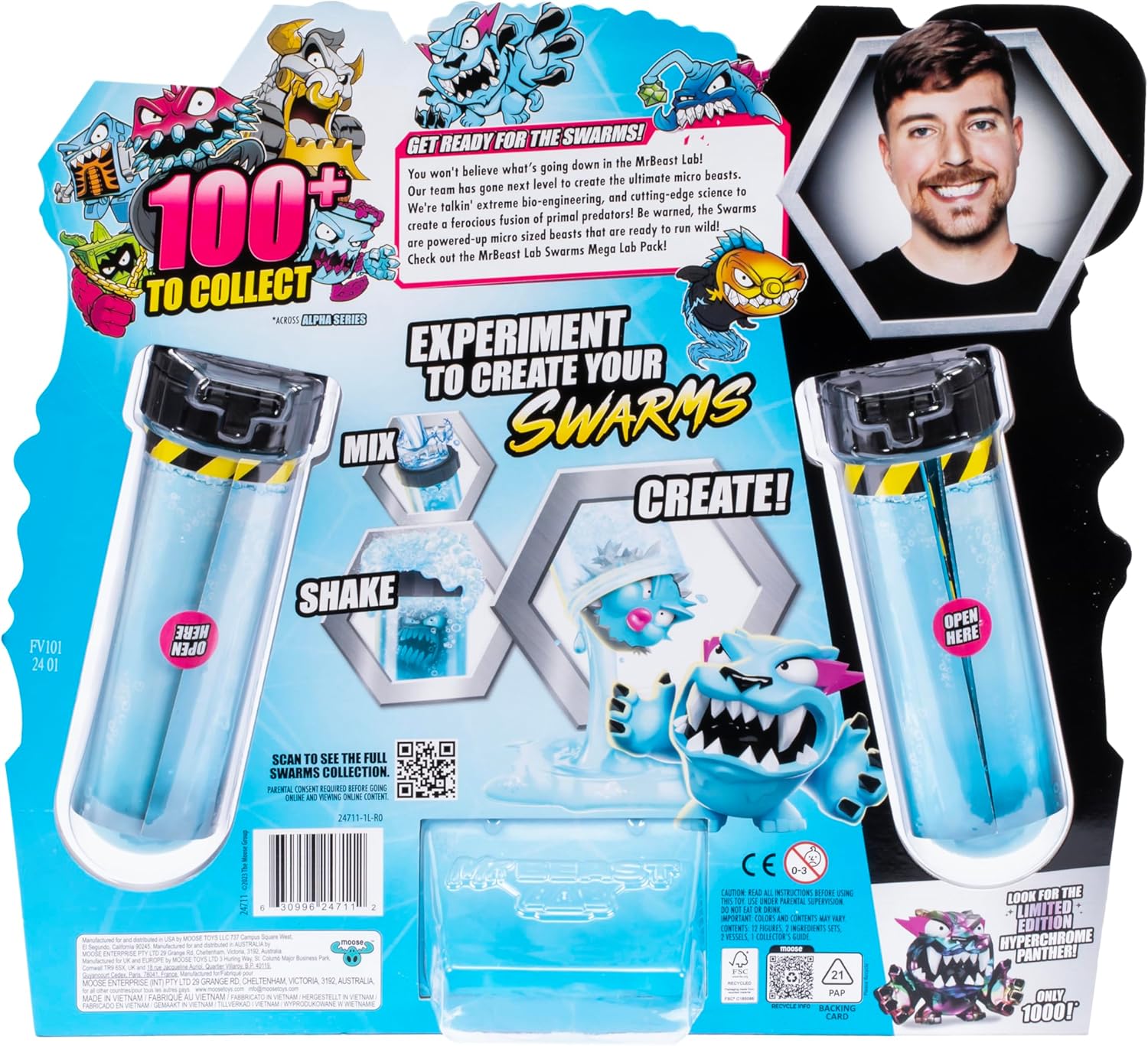 MrBeast Lab Swarms Mega Lab 12er-Pack – Hard Boiled Edition Mischen, schütteln und starten Sie das Experiment!