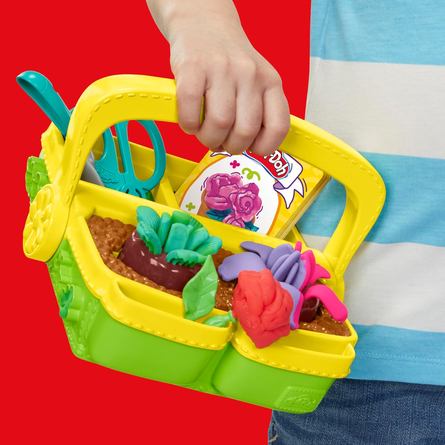 Play-Doh Blooming Flower Garden Spielset, von der Natur inspiriertes Kunst- und Bastelspielzeug für Kinder ab 3 Jahren