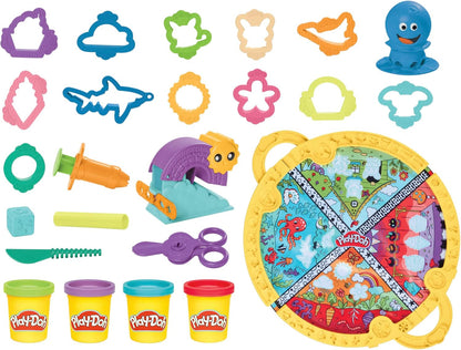 Play-Doh Fold & Go Spielmatten-Starterset Tragbares Kunst- und Bastelset für Kinder ab 3 Jahren