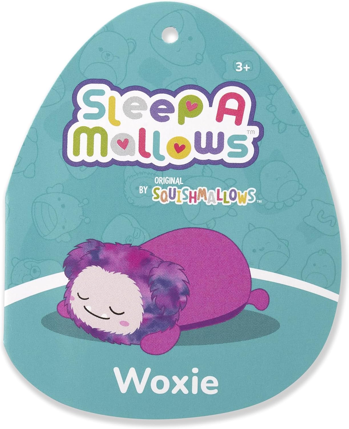 Squishmallows Fuzz-A-Mallows Woxie Die Magenta Bigfoot Sleepamallows