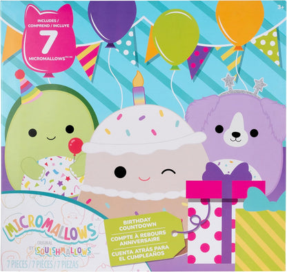 Squishmallows Micromallows Geburtstags-Countdown, 7er-Pack