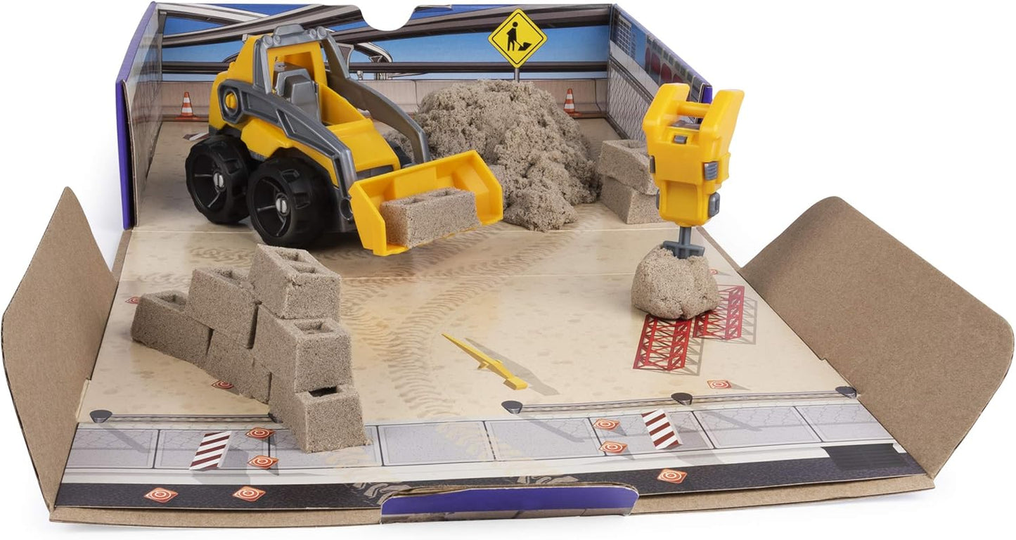 Coffret de jeu Kinetic Sand, Dig & Demolish avec sable de jeu et camion jouet de 454 g