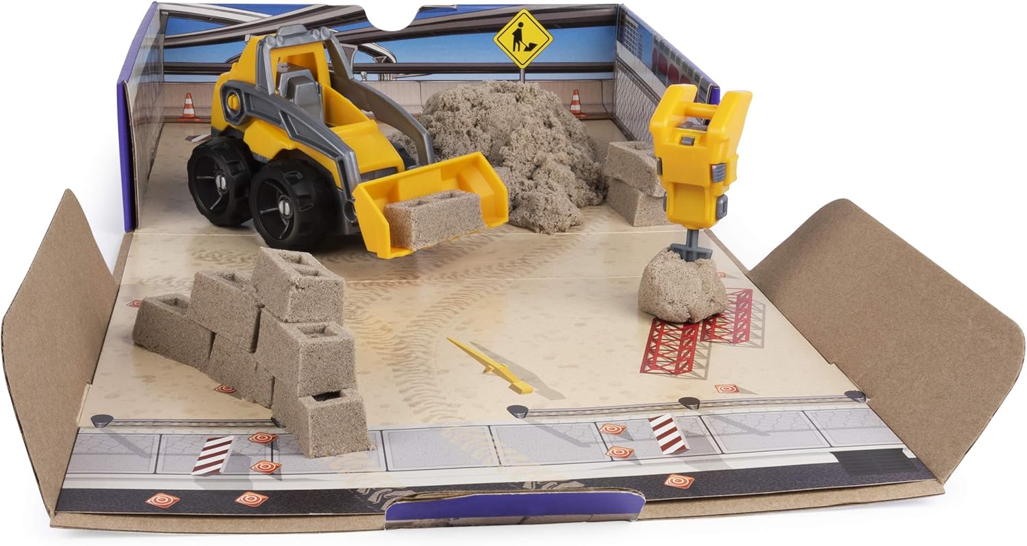 Coffret de jeu Kinetic Sand, Dig & Demolish avec sable de jeu et camion jouet de 454 g
