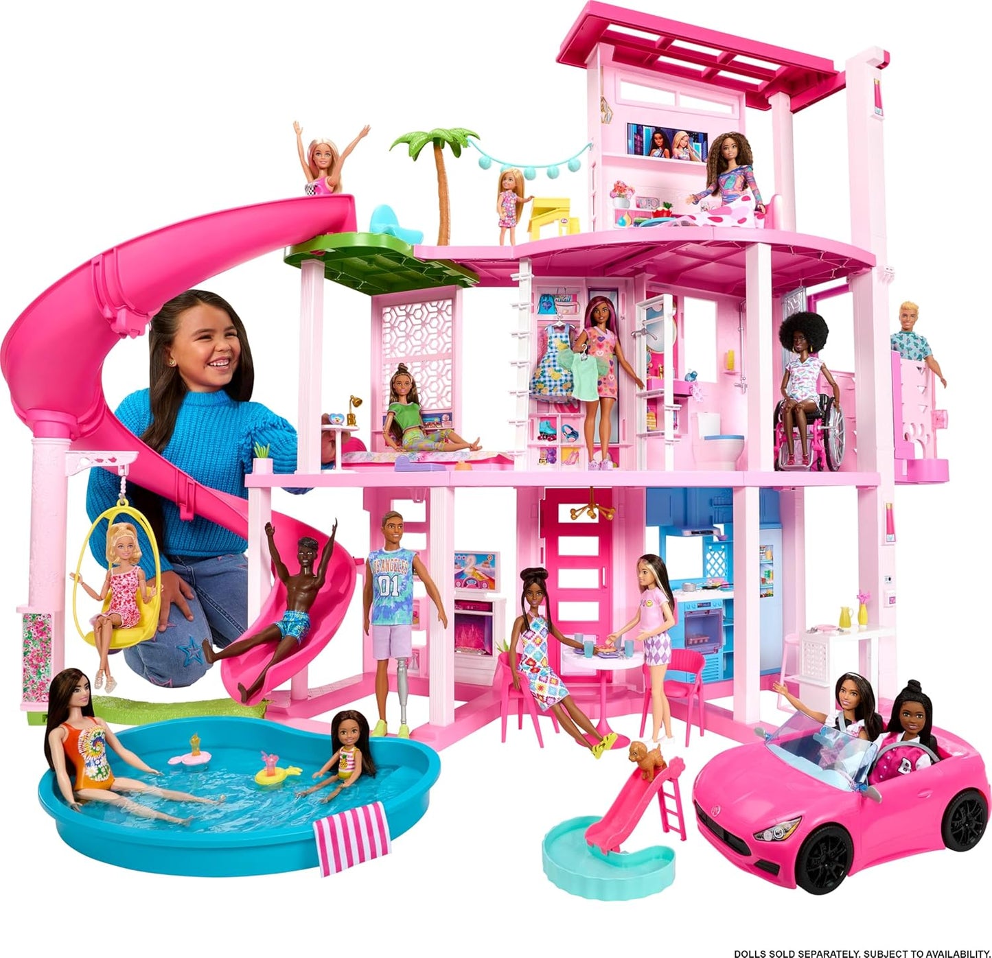 Barbie - Dream House XL - Maison de poupée Pool Party avec plus de 75 accessoires