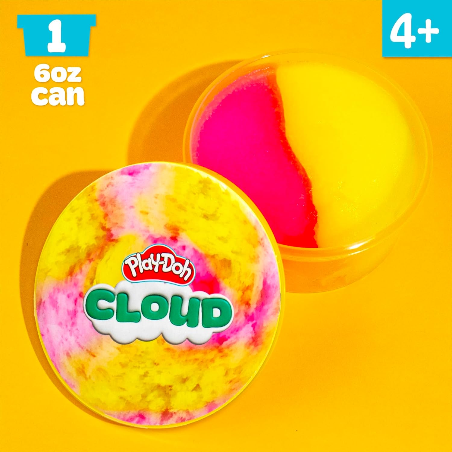 Play-Doh Cloud, Pink & Gelb, Limonadenduft, Einzeldose 170 g